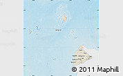 Shaded Relief Map of Kab. Sambas, single color outside