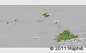 Satellite Panoramic Map of Kab. Sambas, lighten, desaturated