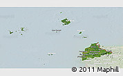Satellite Panoramic Map of Kab. Sambas, lighten