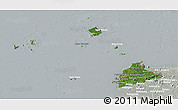 Satellite Panoramic Map of Kab. Sambas, lighten, semi-desaturated
