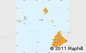Political Simple Map of Kab. Sambas, single color outside