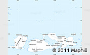 Silver Style Simple Map of West Nusa Tenggara