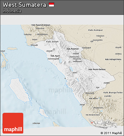 Classic Style 3D Map of West Sumatera