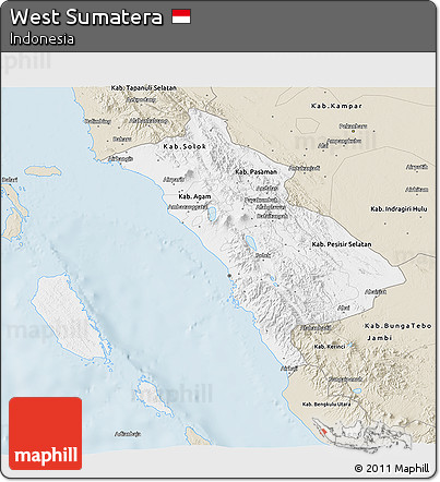 Classic Style 3D Map of West Sumatera