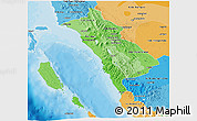 Political Shades 3D Map of West Sumatera