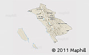 Shaded Relief 3D Map of West Sumatera, cropped outside