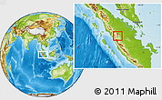 Physical Location Map of Kodya. Padang Panjang