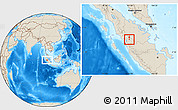 Shaded Relief Location Map of Kodya. Padang Panjang