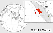 Blank Location Map of West Sumatera, highlighted country