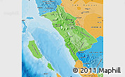 Political Shades Map of West Sumatera