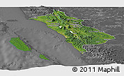 Satellite Panoramic Map of West Sumatera, desaturated