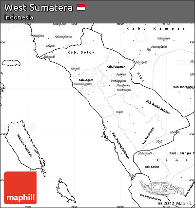 Blank Simple Map of West Sumatera
