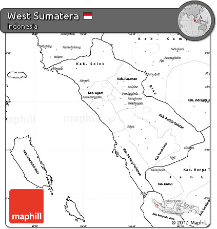Blank Simple Map of West Sumatera