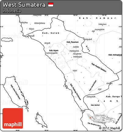 Blank Simple Map of West Sumatera