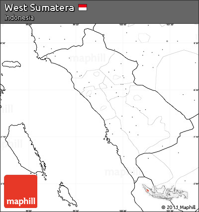 Blank Simple Map of West Sumatera, no labels