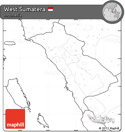 Blank Simple Map of West Sumatera, no labels