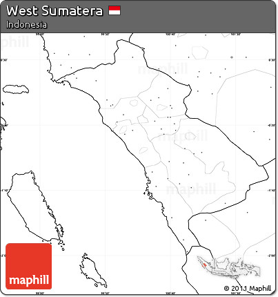 Blank Simple Map of West Sumatera, no labels