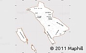 Classic Style Simple Map of West Sumatera, cropped outside