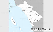 Gray Simple Map of West Sumatera, single color outside
