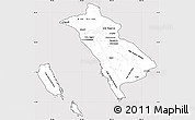 Silver Style Simple Map of West Sumatera, cropped outside
