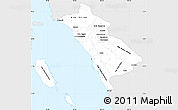 Silver Style Simple Map of West Sumatera, single color outside