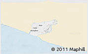 Classic Style 3D Map of Kab. Bantul, single color outside