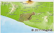 Satellite 3D Map of Kab. Bantul, physical outside