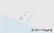 Silver Style 3D Map of Kab. Bantul, single color outside