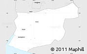 Silver Style Simple Map of Kab. Bantul