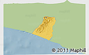 Savanna Style 3D Map of Kab. Kulon Progo, single color outside