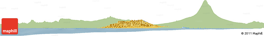 Savanna Style Horizon Map of Kab. Kulon Progo, single color outside