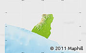 Physical Map of Kab. Kulon Progo, single color outside