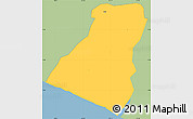 Savanna Style Simple Map of Kab. Kulon Progo, single color outside