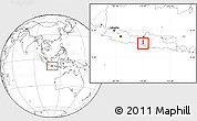 Blank Location Map of Kodya. Yogyakarta, highlighted parent region