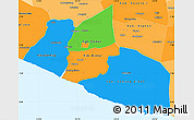 Political Simple Map of Yogyakarta, political shades outside