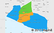 Political Simple Map of Yogyakarta, single color outside, borders and labels