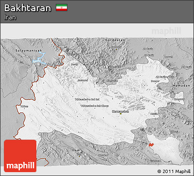 Gray 3D Map of Bakhtaran
