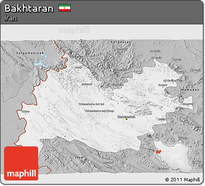 Gray 3D Map of Bakhtaran