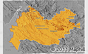 Political 3D Map of Bakhtaran, desaturated