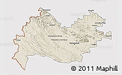 Shaded Relief 3D Map of Bakhtaran, cropped outside