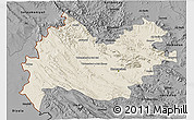 Shaded Relief 3D Map of Bakhtaran, darken, desaturated