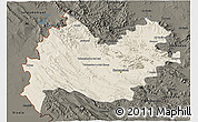 Shaded Relief 3D Map of Bakhtaran, darken