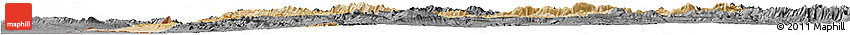 Satellite Horizon Map of Bakhtaran, darken, desaturated