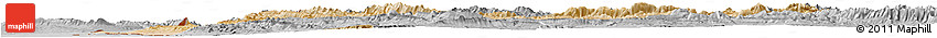 Satellite Horizon Map of Bakhtaran, desaturated