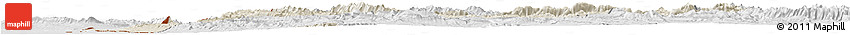 Shaded Relief Horizon Map of Bakhtaran, lighten, desaturated