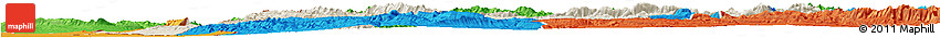Shaded Relief Horizon Map of Bakhtaran, political outside