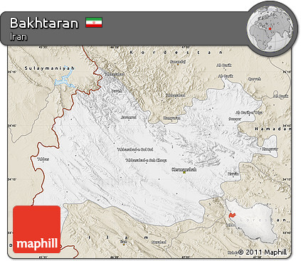 Classic Style Map of Bakhtaran