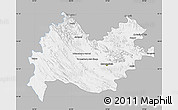 Gray Map of Bakhtaran, single color outside