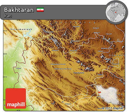 Physical Map of Bakhtaran