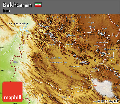 Physical Map of Bakhtaran